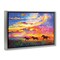 Stupell Industries Wild Horses at Sunset Framed Floater Canvas Wall Art Design by Leon Devenice